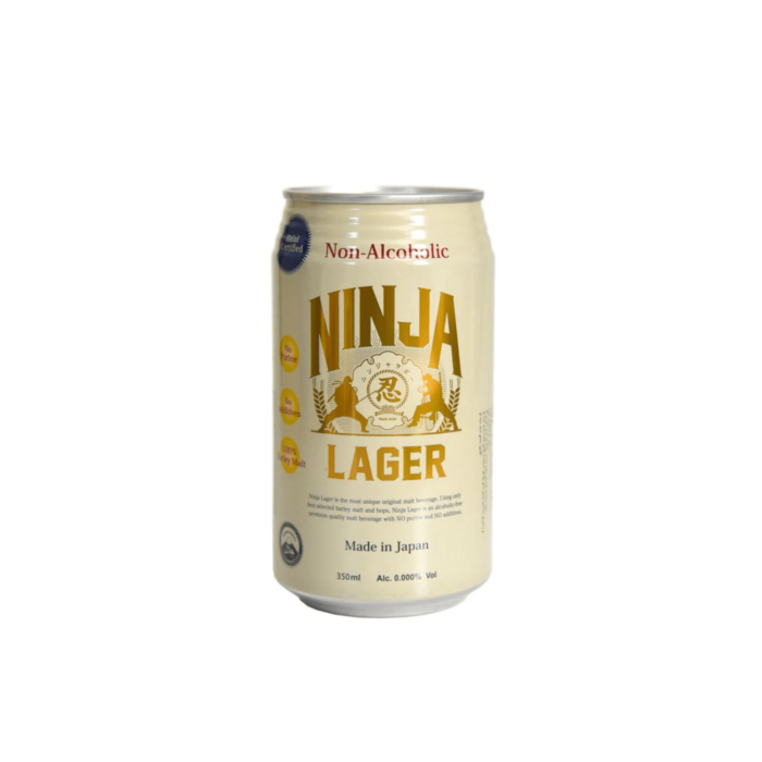 Ninja Lager Non Alcoholic Beer Can (350ml x 24 Cans) - Image 2