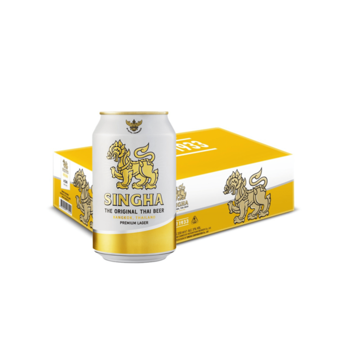 Singha Lager Beer Can (330ml x 24 Cans) - Image 2